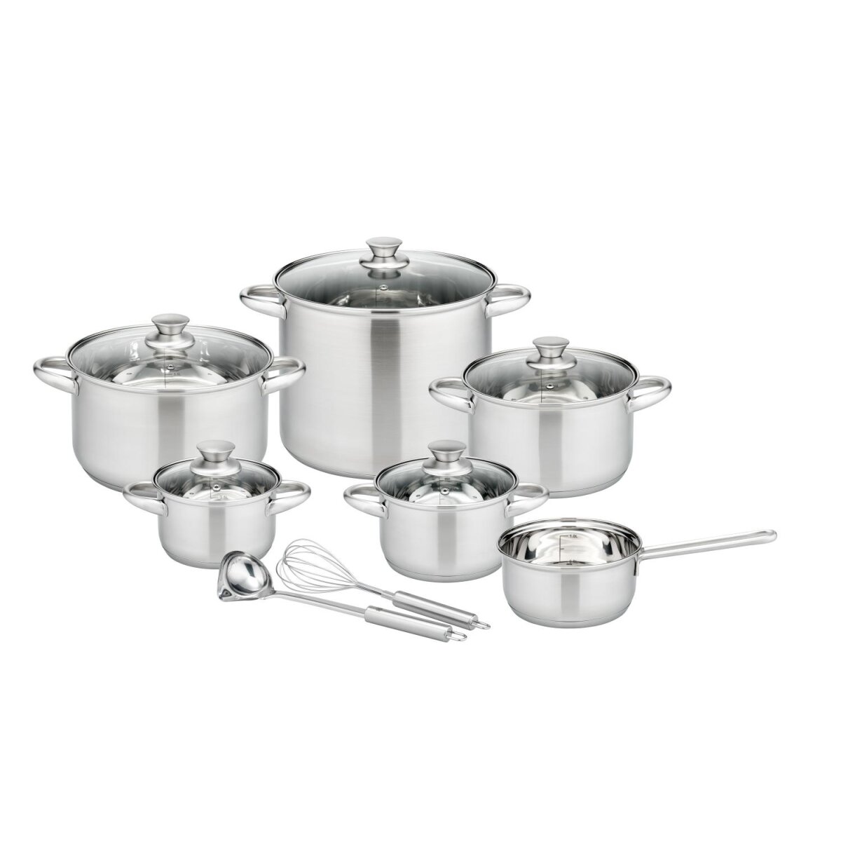 GSW Kochtopf-Set Rigo, 13-teilig, Edelstahl