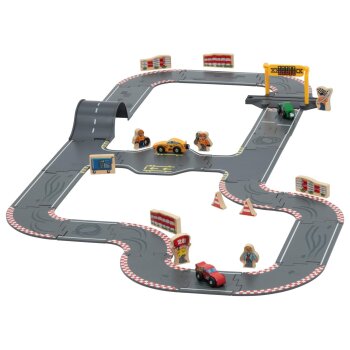 lupilu® Straßen-Set Stadt / Straßen-Set Rennstrecke, 35-teilig / 38-teilig (Rennstrecke) - B-Ware sehr gut