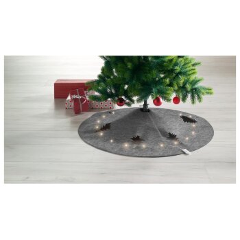 LIVARNO home LED-Weihnachtsbaumdecke (Rund, Grau) - B-Ware sehr gut