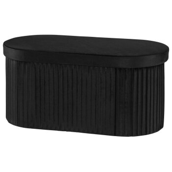 LIVARNO® Sitzbank aus weichem Samt (Schwarz) - B-Ware neuwertig