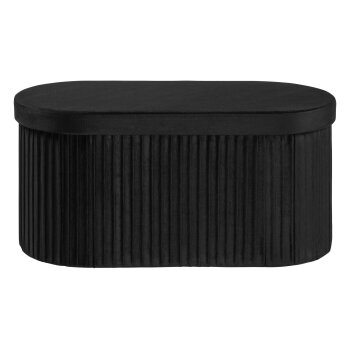 LIVARNO® Sitzbank aus weichem Samt (Schwarz) - B-Ware neuwertig