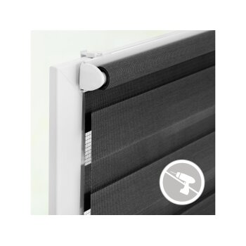 Lichtblick Duo Rollo Klemmfix, ohne Bohren, ab 45 x 150 cm (Anthrazit, 60x220 cm) - B-Ware neuwertig