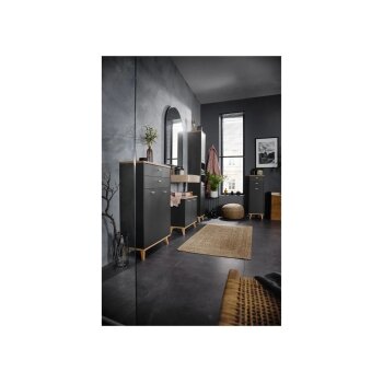 LIVARNO® Bad-Seitenschrank Corfu, anthrazit - B-Ware