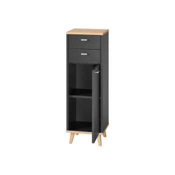 LIVARNO® Bad-Seitenschrank Corfu, anthrazit - B-Ware