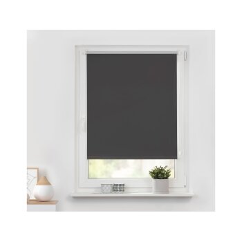 LICHTBLICK Thermo-Rollo Klemmfix, ohne Bohren, ab 45 x 150 cm (Anthrazit, 80x150 cm) - B-Ware sehr gut