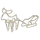LIVARNO home 3D-Lichterschlauchfiguren, Rentier mit Schlitten - B-Ware sehr gut