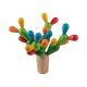 LUPILU® Stäbchen-Spiel / Holz-Gedächtnisspiel / Buchstabenwürfel-Spiel / Karotten-Steckspiel / Kaktus-Steckspiel (Holzbalance-Kaktus) - B-Ware neuwertig