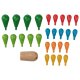 LUPILU® Stäbchen-Spiel / Holz-Gedächtnisspiel / Buchstabenwürfel-Spiel / Karotten-Steckspiel / Kaktus-Steckspiel (Holzbalance-Kaktus) - B-Ware neuwertig