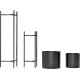 Ribelli 2er Set Pflanzenständer, mit herausnehmbaren Pflanztopf, Ø 19/23 cm, schwarz - B-Ware sehr gut