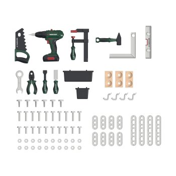 lupilu® Holzspielzeug, Werkbank - 77-teilig - B-Ware sehr gut