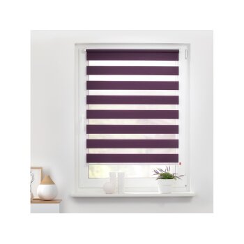 Lichtblick Duo Rollo Klemmfix, ohne Bohren, ab 45 x 150 cm (Brombeer, 60x220 cm) - B-Ware neuwertig