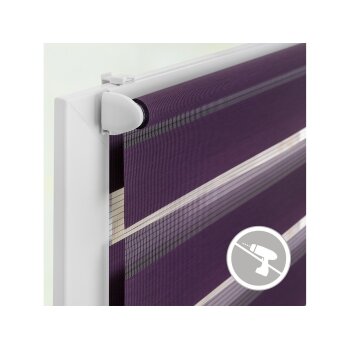 Lichtblick Duo Rollo Klemmfix, ohne Bohren, ab 45 x 150 cm (Brombeer, 60x220 cm) - B-Ware neuwertig
