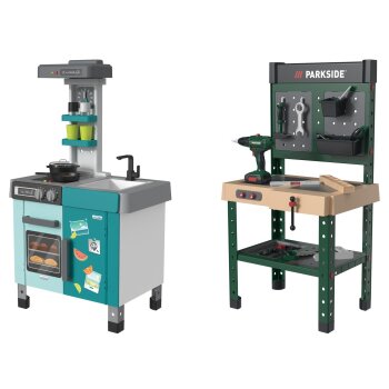 lupilu® Spielküche / Werkbank, 35-teilig /...