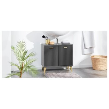 LIVARNO home Waschbecken-Unterschrank, anthrazit - B-Ware