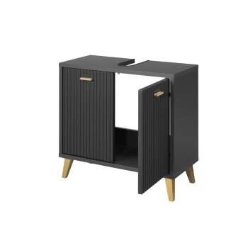 LIVARNO home Waschbecken-Unterschrank, anthrazit - B-Ware