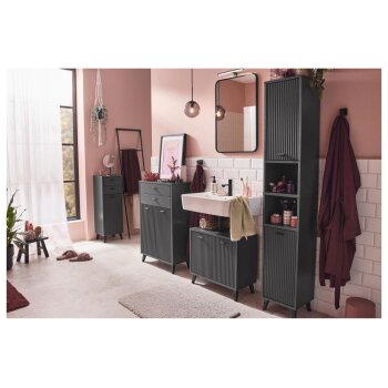 LIVARNO home Waschbecken-Unterschrank, anthrazit - B-Ware