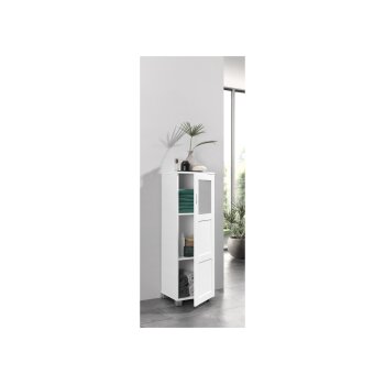LIVARNO home Bad-Vitrine Basel, mit Glasrahmentür, weiß - B-Ware