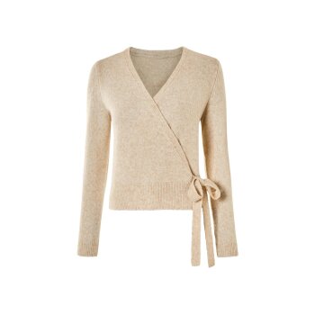 esmara® Damen Wickelcardigan, mit Wollanteil (Beige, S (36/38)) - B-Ware neuwertig