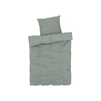 LIVARNO home Mikrofaser-Satin-Bettwäsche, 135 x 200 cm (Grün) - B-Ware neuwertig