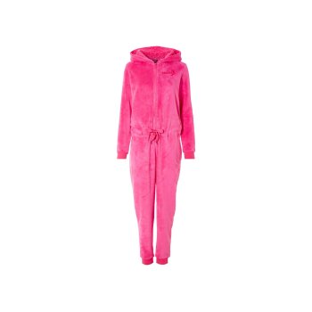 esmara® Damen Plüsch-Jumpsuit, mit Bündchen (Pink, L(44/46)) - B-Ware neuwertig