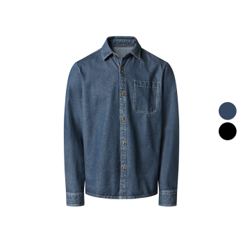 esmara Men Herren Jeanshemd, mit verlängerter...