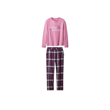 esmara® Damen Pyjama mit Hose aus Flanell - B-Ware