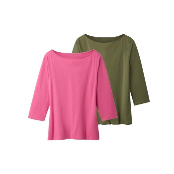 esmara® Damen Langarmshirt 3/4 Arm, 2 Stück - B-Ware