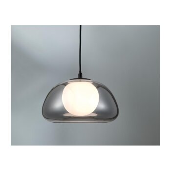 LIVARNO home LED-Pendelleuchte, Lampenschirm aus hochwertigem Glas (Grauglas) - B-Ware neuwertig