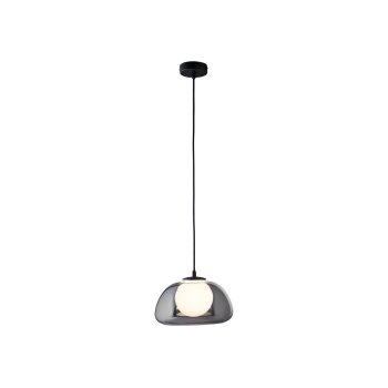 LIVARNO home LED-Pendelleuchte, Lampenschirm aus hochwertigem Glas (Grauglas) - B-Ware neuwertig