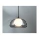 LIVARNO home LED-Pendelleuchte, Lampenschirm aus hochwertigem Glas (Grauglas) - B-Ware neuwertig