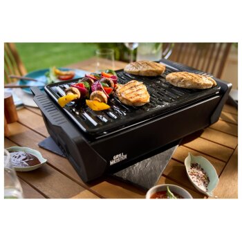 GRILLMEISTER Holzkohlegrill mit Aktivbelüftung...