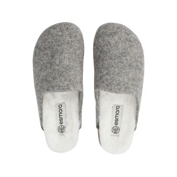 esmara® Damen Filz-Clog (Grau, 36) - B-Ware neuwertig