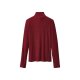 esmara® Damen Gerippte Rollkragenshirts, 2 Stück (rot/beige, M(40/42)) - B-Ware neuwertig