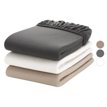 LIVARNO® Jersey-Spannbettlaken, 180-200 x 200 cm -...