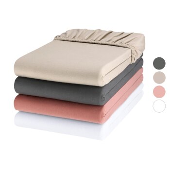 LIVARNO home Jersey-Spannbettlaken, 140-160 x 200 cm -...