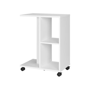 LIVARNO home Beistelltisch in C-Form auf Rollen...