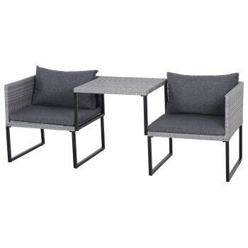 Gardamo Lounge Set »Malaga« 3-teilig, grau -...