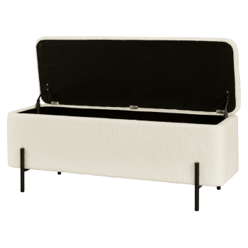 LIVARNO® Polsterbank mit Teddybezug und Metallbeinen...