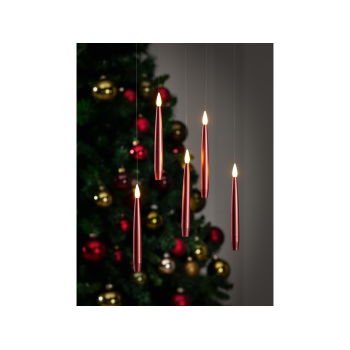 LIVARNO home Christbaumkerzen hängend LED, mit Fernbedienung (Rot) - B-Ware neuwertig
