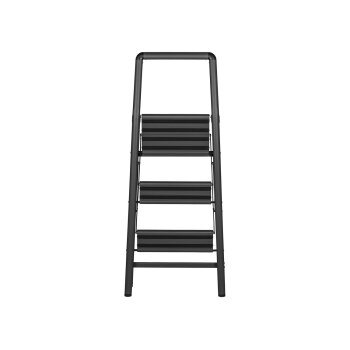 WENKO Haushaltsleiter Compact (3-stufig, Dunkelgrau) -...