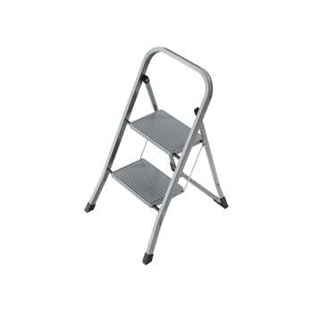 Hailo Trittleiter, flach zusammenklappbar (Silber) -...