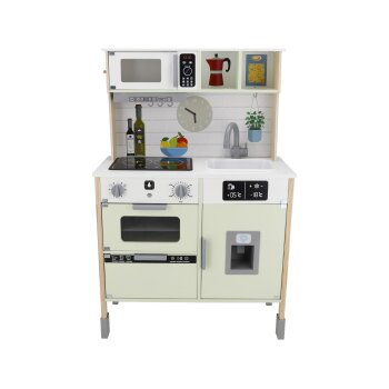LUPILU® Holz-Küche, 3-fach höhenverstellbar, mit bespielbarer Rückseite - B-Ware