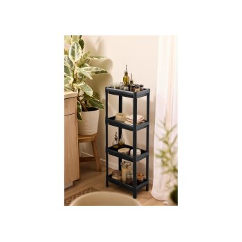 LIVARNO® Kunststoffregal, 100 x 38 x 23 cm, schwarz -...
