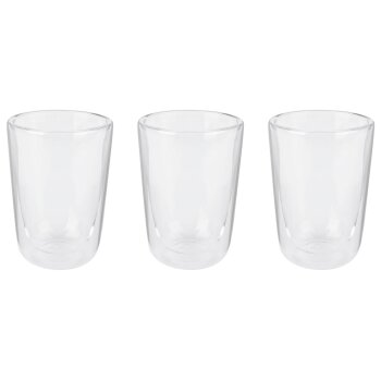 SILVERCREST® Isolierglas doppelwandig, handgefertigt und mundgeblasen (Cappuccino, 3 Stück) - B-Ware neuwertig