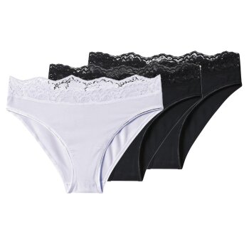 esmara® Damen Slips mit Spitze, 3 Stück - B-Ware