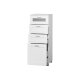 Livarno Home Bad-Seitenschrank Basel, mit 4 Schubladen, weiß - B-Ware