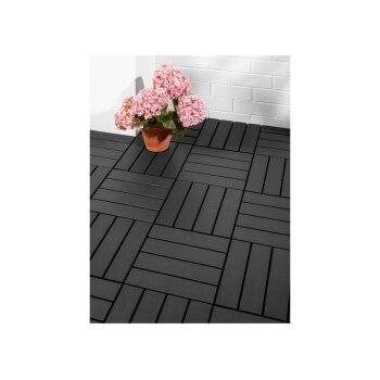 LIVARNO home Kunststoff-Klickfliesen, 9 Stück, in...