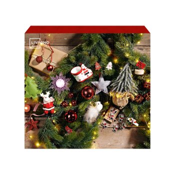 LIVARNO home Adventskalender, mit 24 Weihnachtsdekoration...