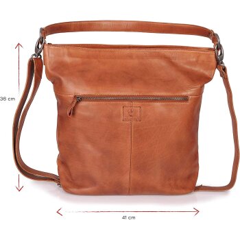 DONBOLSO Damen-Handtasche Berlin, aus Leder, cognac -...