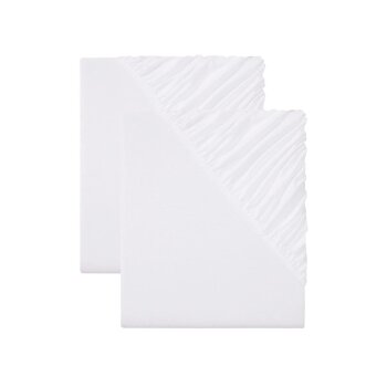 LIVARNO HOME Jersey-Spannbettlaken-Set, 180-200 x 200 cm (weiß) - B-Ware neuwertig